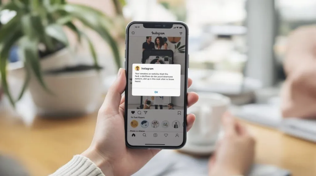 capture d'écran instagram notification