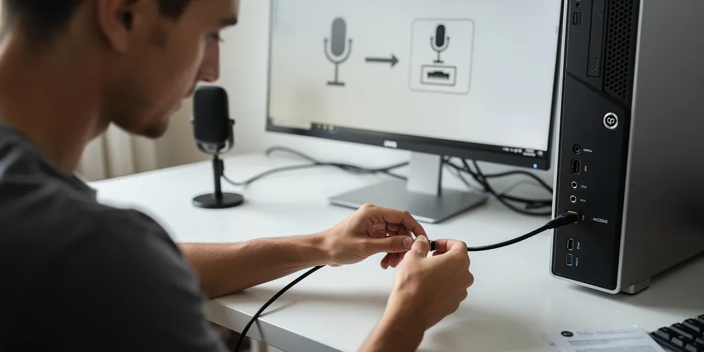 branchement micro pc