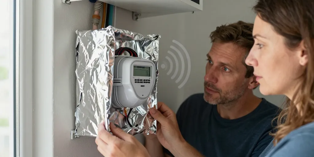 compteur linky et papier alu
