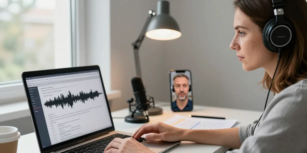 comment retranscrire un entretien audio en texte