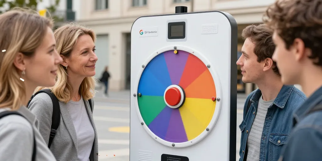 faite tourner la roue pour l'annniversaire de google