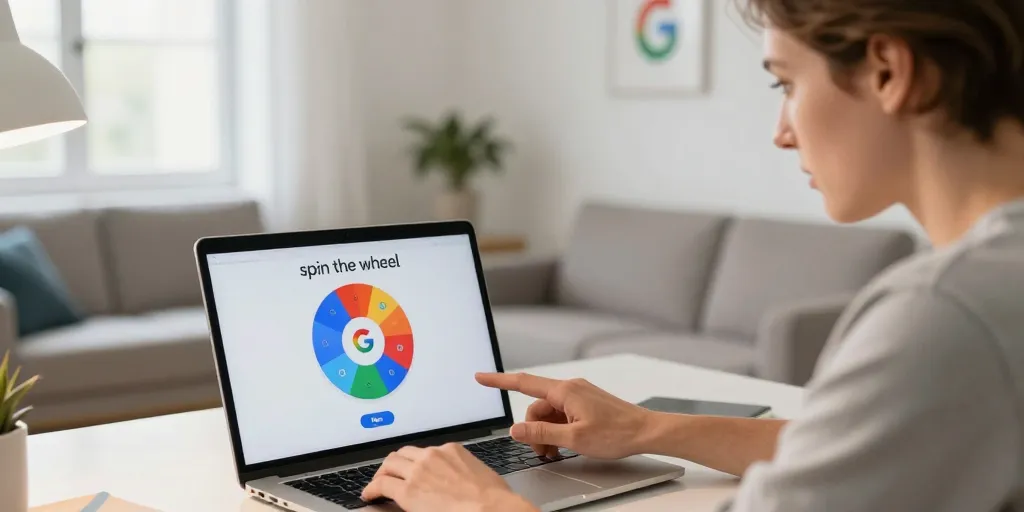 faites tourner la roue pour l'anniversaire de google