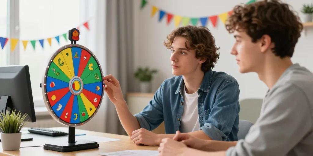 faites tourner la roue pour l'anniversaire de google